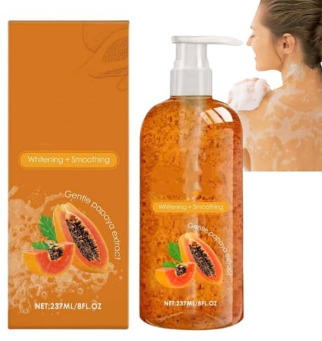 Gel doccia idratante e regolatore alla papaya, gel doccia dalla fragranza persistente, formula a pH bilanciato per pelli sensibili di donne e uomini (1pcs)