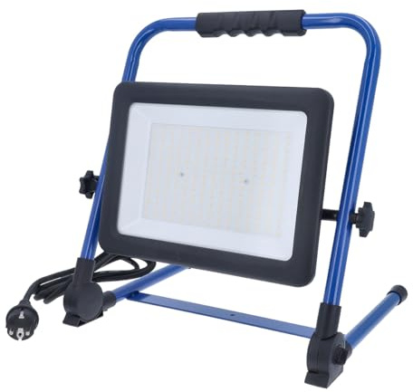as - Schwabe Optiline LED, arbetsstrålkastare 150 W, 18 000 lumen – 40 000 h livslängd – 2 m anslutningskabel – IP65 stålhölje – vikbar ram – robust – 4000 K neutral vit – byggspotlight IP44, 46683