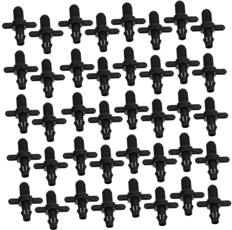 GARIOUANS Raccord de Tuyau Mâle à Barbelure 4/7, Lot de 100, Noir | Pp, Filetage 6mm, pour Tubes Pvc et Émetteurs, Installation Simple, Connexion Sûre et Régulière