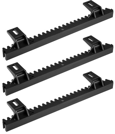 CO-Z 3 Pièces Crémaillères en Nylon pour Portail Coulissant Module 4 34cm Crémaillères Accessoires de Quincaillerie de Rail de Porte Coulissante Électrique