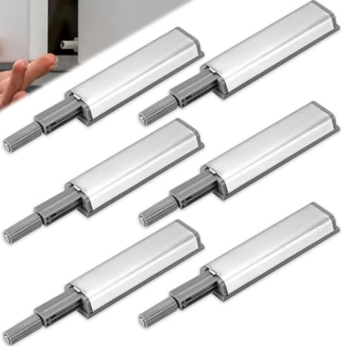 6 Pezzi Push Pull per Ante, Push to Open Chiusura Magnetica Ammortizzatori nascosta per porta, armadi, cassetti per camper, armadietti della cucina