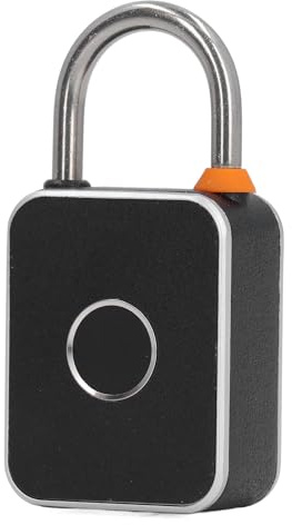ZJchao Lucchetto Impermeabile Ricaricabile con Impronte Digitali Intelligente con Indicatore LED, Blocco di Sicurezza Resistente Alla Ruggine per Palestra, Armadietto, Cancello, Recinzione,