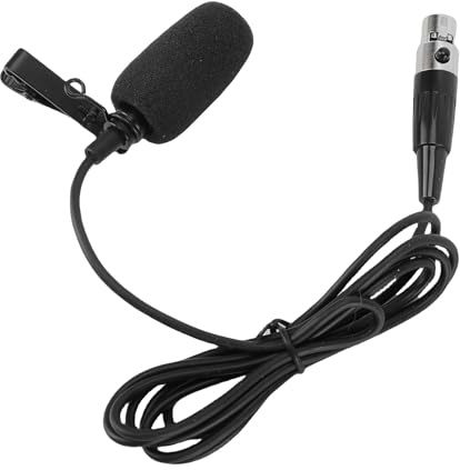 Gugxiom Microfono a Condensatore Lavalier da Bavero, Microfono Unidirezionale Ad Alta sensibilità con Cavo XLR a 3 Pin per Spettacoli Teatrali, Chiese, Altoparlanti Ed Emittenti
