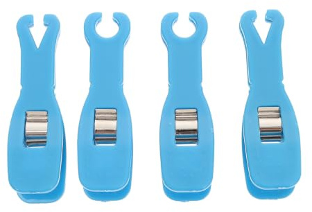 Pinzas de Perforación Desechables Azules ABS para Fijación Profesional | Pack de 4 Piezas, Uso Independiente y Seguro, para Fijar Perforaciones en Oreja, Nariz y Labio