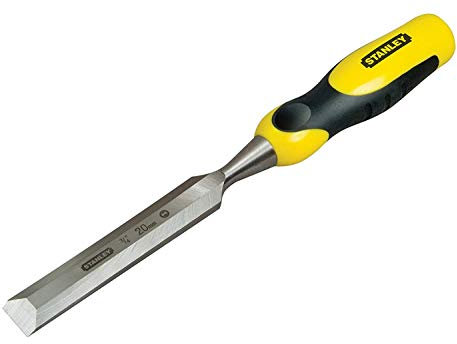 Stanley 016878 20mm Dynagrip Chisel with Strike Cap, Yellow/Black