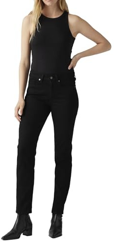 Levi's Damen Jeanshose Classic Mid Rise, Straight Fit, Schwarz (Soft Black), W26/L30