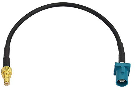 Eightwood DAB Antenne SMB zu Fakra-Kabel - Stecker zu Buchse Pigtail RG174 15cm für DAB-Autoantennentopper AM/FM Blaupunkt Pioneer Clarion Kenwood Alpine MEHRWEG