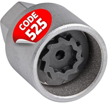 SW-Stahl 02383L-5 Felgenschloss Adapter 525 für VW - Schlüssel | Passgenauer Felgenschloss Ausdreher zur Radsicherung Demontage, Werkzeug zum Lösen der Felgensicherung an Volkswagen