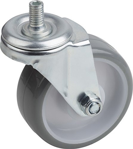 Metafranc 802940 Rotella Girevole Diametro 75 mm, Vite, Poliuretano, Cuscinetto a rulli, Grigio, Einzelpack