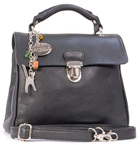 Catwalk Collection Handbags - Sac Bandoulière Femme Cuir - Sac à Main Moyen Multipoches - Bandoulière Réglable et Détachable - Pandora