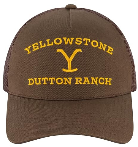 Concept One Unisex Baseballkappe Yellowstone Adjustable Snapback Mesh Snapback Trucker Hat with Curved Brim