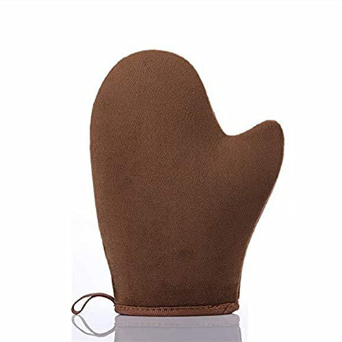 Voarge Self Tan Mitt Applicator Applicatore Autoabbronzante Guanto Autoabbronzante Guanto Autoabbronzante per abbronzatura, Lozione Tanner, Schiuma (Marrone)