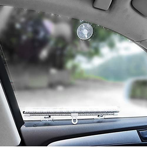 TemporäRe Jalousien Automatisch einziehbarer Auto-Sonnenschutz Verdunkelungsrollo mit Saugnäpfen,Sonnenschutz Silber Balkon Fenster Heimgebrauch Badezimmer,Abnehmbar Reisevorhang (58x125cm)