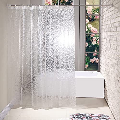 KnSam Duschvorhang 120 x 180 cm (Breite 120, Höhe 180) Anti Schimmel, Verdickung Eva Duschvorhänge Umweltfreundlich Badvorhänge Waschbar Shower Curtains 3D Wasserdicht mit 12 Duschvorhang Ringe