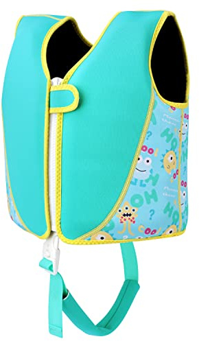 Enfants Gilet de Natation, Gilet de Bain Néoprène Gilet de Flottaison Veste, Gilet Piscine Garçons Filles 2-6 ans/10-25 kg