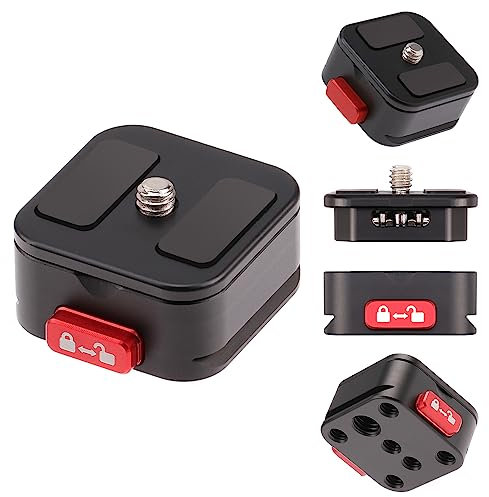 FOTGA Claw Quick Release Plate Kit, Camera Tripod Mount QR Plate and Rapid Connect Clamp Adapter for DSLR/Mirrorless Cameras, Tripod, Monopod, Slider, Handheld Gimbal, Stabilizer, Ball Head