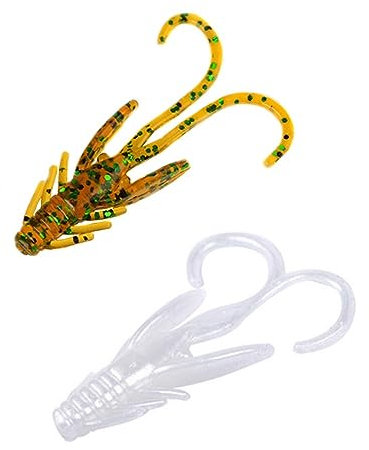 40 Stück Angelköder, weiche Krabbenköder, insektenförmige Köder, Kunststoff-Angelköder für Süß- und Salzwasser, 004#+039#