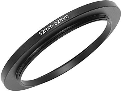 Qiaohome Step-Up-Ring-Adapter für Kamera, 52 mm - 62 mm, 52 mm auf 62 mm, Schwarz
