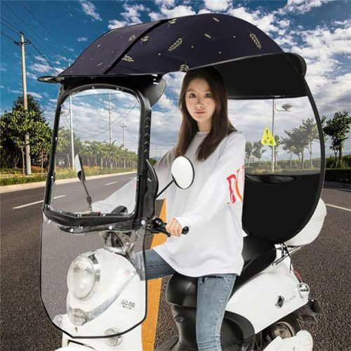 YangRy Roller-Regenschirm, geschlossene Halterung, Regenschutz, elektrisches Motorrad-Regenschirm-Baldachin, universeller elektrischer Roller-Regenschirm, mobiler Sonnenschutz, Regenschutz, C