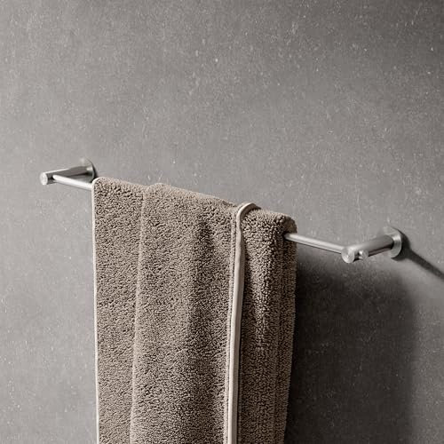 Handtuchstange 40 cm, Edelstahl gebürstet, Halterabstand frei wählbar, Handtuchhalter - PHOS Design