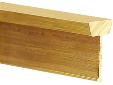 Tira de Transición Tira de Umbral de Latón en Forma de T Plana Dorada, Tiras de Transición de Entrada Extra Estrechas de Madera a Baldosa, Barra de Transición de Moldura de Borde de Pared de Escalera,