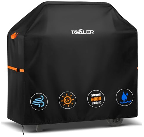 Tavaler Grillabdeckung Wetterfest-120x60x120 cm Grill Abdeckhaube (600D) | Grill Gbdeckung Wasserdicht Winddicht Reißfest Oxford-Stoff Gasgrill Abdeckung Grill Schutzhülle für Weber Enders Char Broil