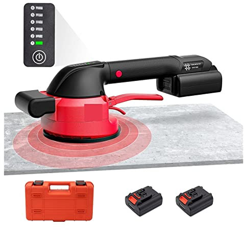 Poseur de joints sans couture, Outil électrique de Vibration de tuile Machine de nivellement de ventouse à 6 vitesses 16.8V 12000VPM outils de carrelage de vibrateur de pose de tuiles pour dalle de ma