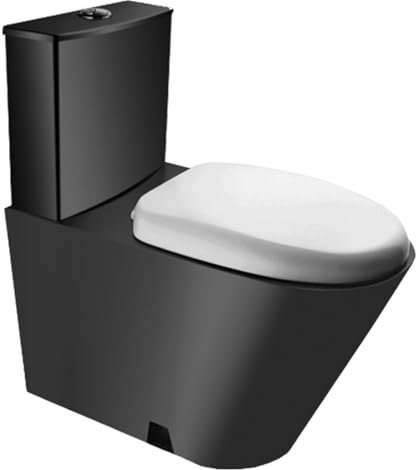 SBCGFY Toilettes en Acier Inoxydable 304, Toilettes commerciales avec réservoir d'eau, Toilettes à Double Chasse d'eau à Siphon Haute efficacité, siège de to(C)