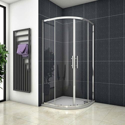 Sky Bathroom 800x800x1850mm Quadrant Shower Enclosures Double Sliding Door Clear Glass Corner Entry Cubicle