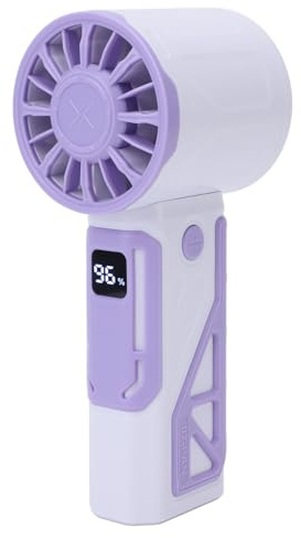 Mini Ventilador Portátil, Abanico de Mano Compacto ABS Recargable para Oficina (PURPLE)