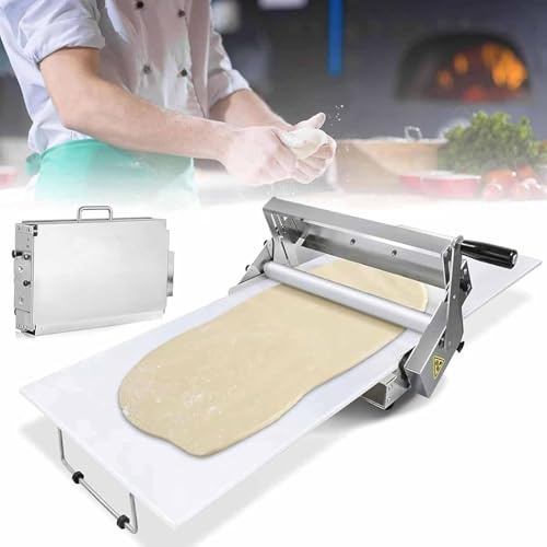 ZenSeFarin Rullo Manuale per Impasto,Sfogliatrice Pieghevole per Pasta,Spessore Regolabile 0,5 a 27 Mm per Una Perfetta Crosta Fondente E Impasto per Pizza,Include Tavole da 30,5 Cm E 39,4 Cm,Rs101