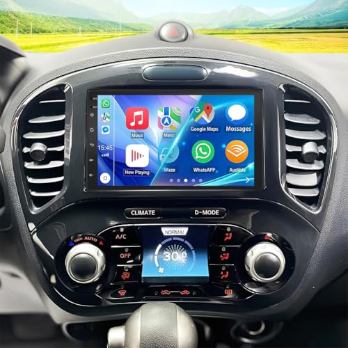 Android 14 Car Stereo for Nissan Juke 2010-2014 with Wireless Carplay Android Auto, 7 Inch Touchscreen 2 Din Car Radio Receiver Head Unit Support Bluetooth GPS FM BT EQ SWC Backup Camera Mic, 2G+32G