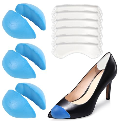 Juego de Plantillas para Zapatos Demasiado Grandes, 3 Pares de Almohadillas para Talon, 3 Pares de Rellenos para Los Dedos Del Pie, Reductor Del Zapato,Almohadillas para Zapatos para Mujeres y Hombres