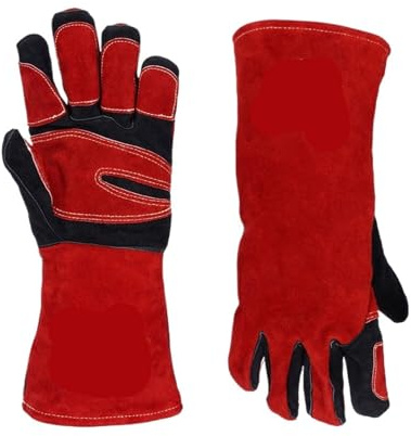 AYWTIUN Guantes de soldadura Guante de soldadura 14 pulgadas, guantes trabajo multifuncionales, resistentes al calor, Mig/Stick/soldador Tig/parrilla/estufa/barbacoa, protectores