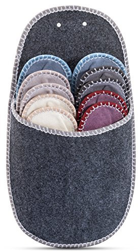 ONVAYA Hausschuhe 5er-Set Filzpantoffel grau, Größen: 37/39, 40/43, 43/45