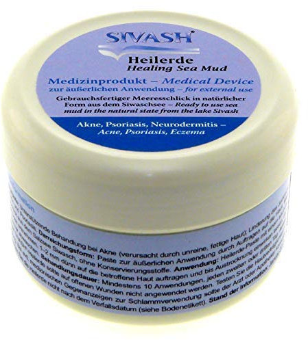 SIVASH-Heilerde Medizinprodukt - Gebrauchsfertiger Meeresschlick (Heilschlamm-Gesichtsmaske) gegen Akne, Pickel, Mitesser unreine, fettige Haut, Neurodermitis und Psoriasis, 250g