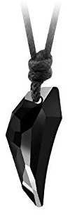 Hanessa Halsband Hals-Kette Wolfs-Zahn Anhänger aus Kunst-Kristall Herren Unisex
