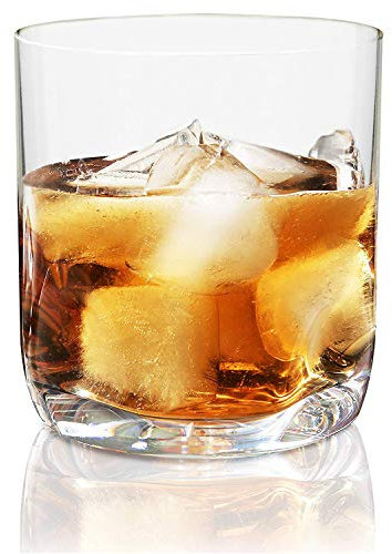 Vivocci Unzerbrechliche Gläser aus 100 % Tritan-Kunststoff für Whiskey & Old Fashioned Bar Gläser 354 ml,Daumen-Einkerbungs-Glaswaren,Einzigartige Barware & Drinkware,Spülmaschinenfest,6er-Set