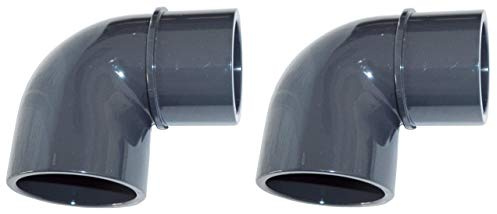 well2wellness® PVC Klebefitting Winkel 90° - reduziert 50 x 50/40 mm - 2 Stück (200033)