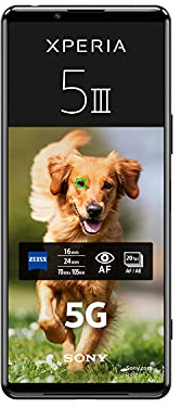 Sony Xperia 5 III | Smartphone Android, Téléphone Portable 5G, Ecran 6.1 21:9 CinemaWide™ HDR OLED 120Hz, 4 objectifs ZEISS T*, 8Go RAM, IP65/68 - Noir