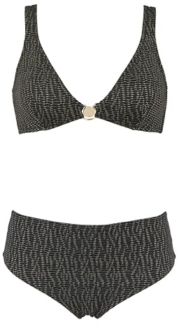 EMPORIO ARMANI Bikini Triangolo Lurex Donna Nero XL, Nero Lrx Testurizzato, XL