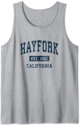 Hayfork California CA Vintage Athletic Sports Design Tank Top