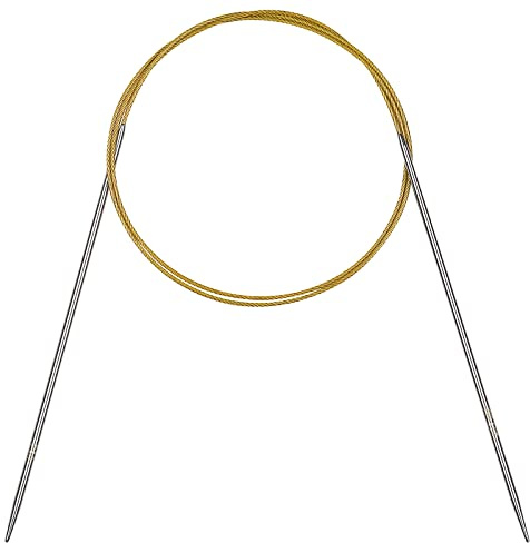 Aeelike 100 cm Rundstricknadeln Set, 2,75 mm Edelstahl Rundstricknadeln mit Farbiges Stahlseil, Metall Rundstricknadel Set, Ergonomische Stricknadeln Rundstricknadel für Anfänger, Erwachsene, Profis