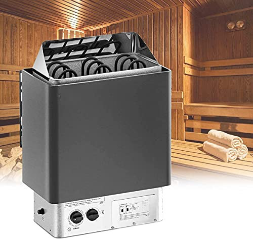 Stufa Per Sauna 3-9Kw Da 30 A 110 °C Termostato Di Protezione Contro Il Surriscaldamento Stufa Per Sauna Stufa 2 Modalità Temperatura Tempo Forno Per Sauna Controllo Interno Fornello Per Sauna,3KW