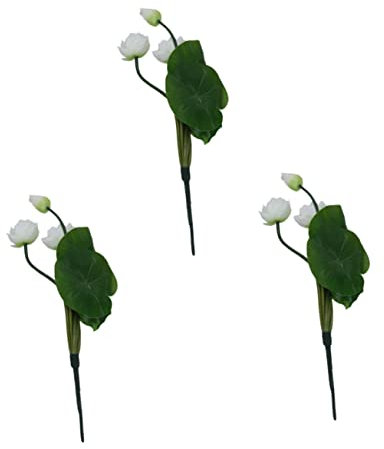Yardwe 3stücke Künstliche Lotusblume Dekorative Simulation Für Zuhause Vivid Blumenarrangement Hochwertige Kunstpflanzen Für Garten Und Teichdekoration Pflegeleicht