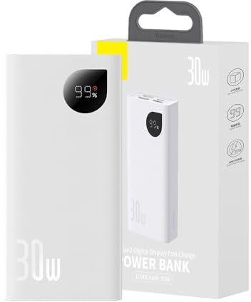 Baseus Fast Charge Power Bank Adaman2 10000mAh 30W White