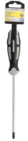 WOLFPACK LINEA PROFESIONAL Destornillador Phillips Acero S2 Mango TPR Bimaterial. PH 2 Ø 6,0 x 150 mm
