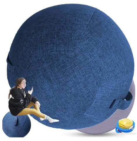 ALSUP Sitzball Fitness-Ball, Ballstuhl Mit Ballauflage Ergonomisch Sitzen & Training Für Zuhause & Büro Schwangerschaft, Gegen Rückenschmerzen,002,55cm