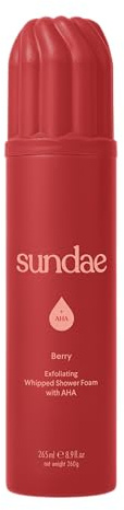 sundae Exfoliating Whipped Shower Foam Berry Foaming Body Wash 8.9 fl oz, 265ml