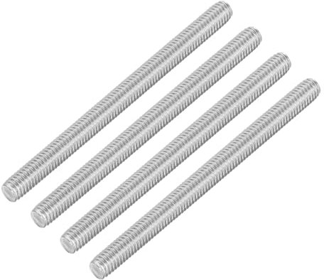 QUARKZMAN 4 Stück Gewindestangen, M6 x 80mm, 304 Edelstahl, Gewindestab mit metrischem Vollgewinde, M6-1 Gewindestift für Möbel- und Maschinenmontage